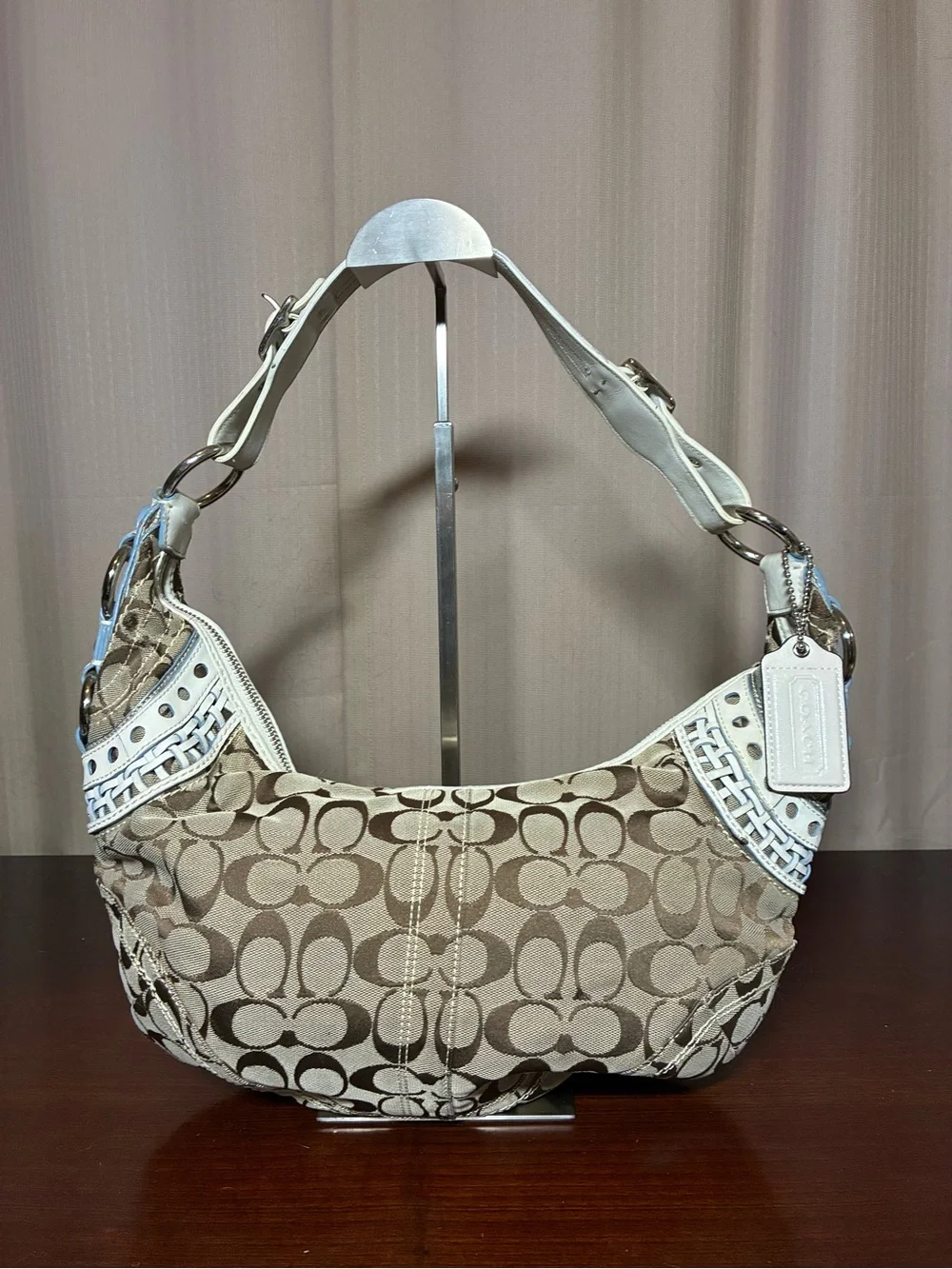 Coach Vintage Signature Canvas Hobo Bag